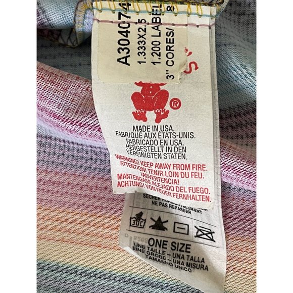 Poncho Mexican Serape Rainbow Color Stripes Adult Unisex One Size - Picture 7 of 8